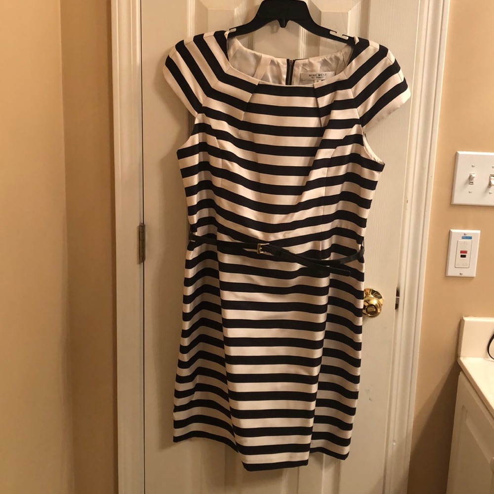 Nine West Striped Dress with Belt
